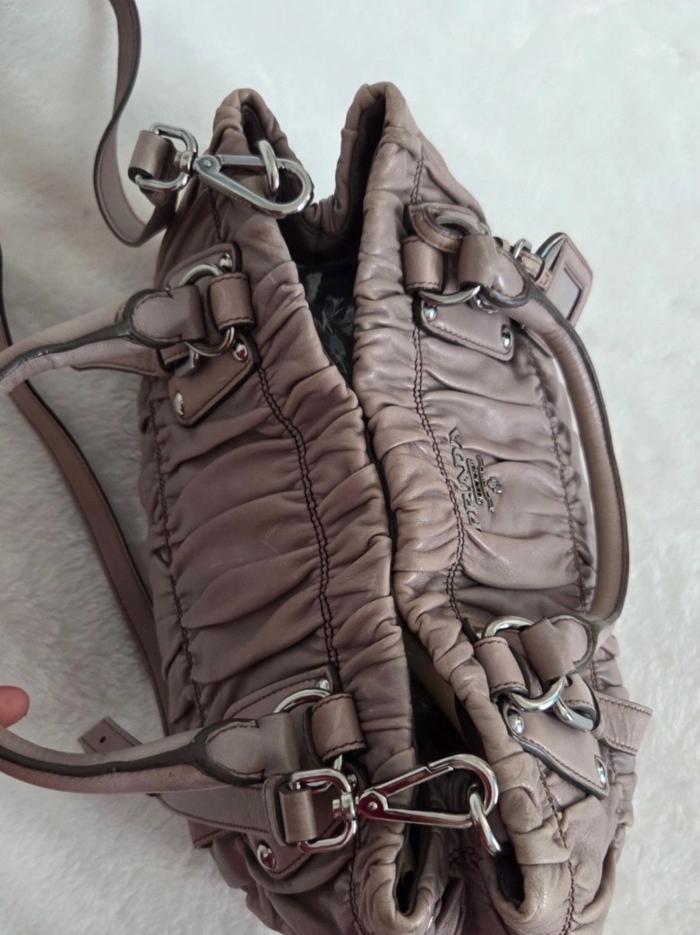 Prada Nappa Gaufre Leather Shoulder Bag - Picture 6 of 12